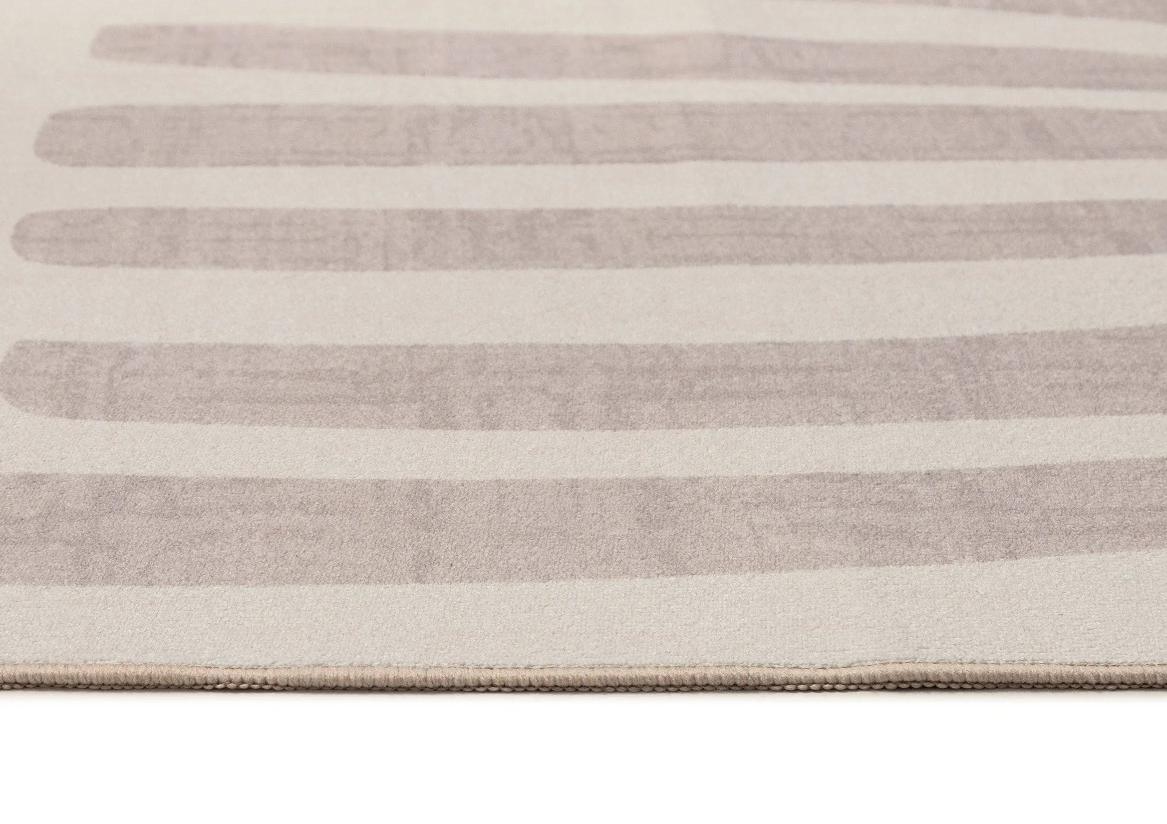 Perlha Beige and Grey Botanical Washable Rug