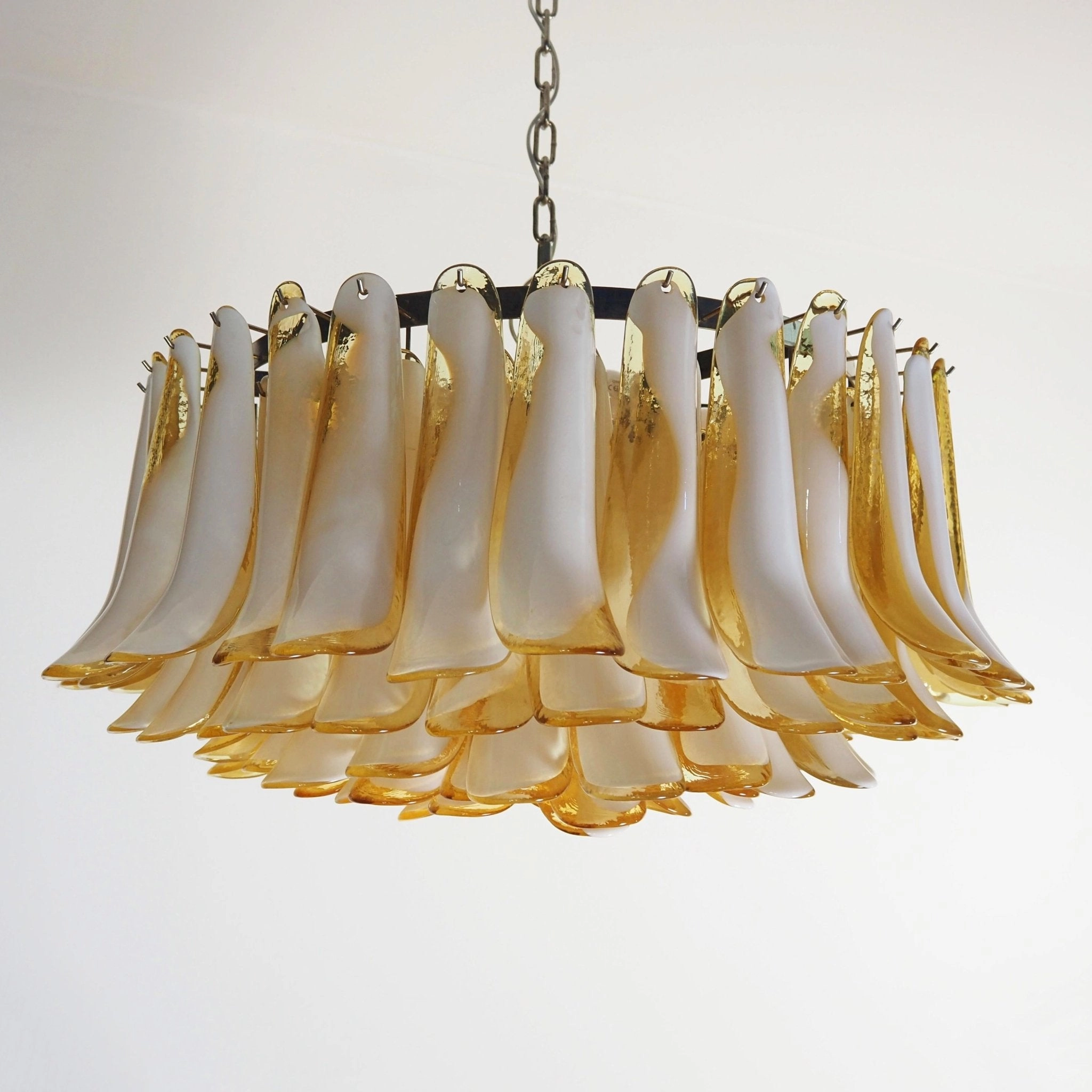 Petal Amber Murano Glass Chandelier
