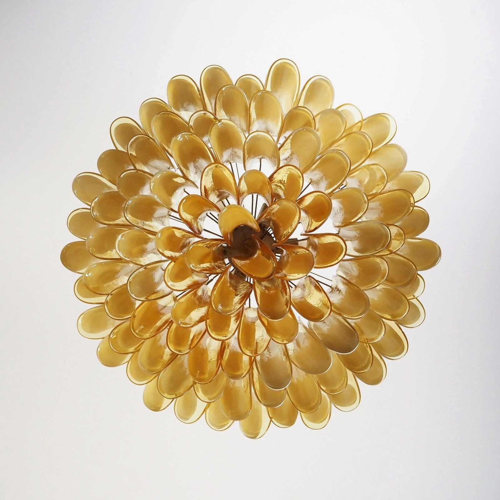 Petal Amber Murano Glass Chandelier