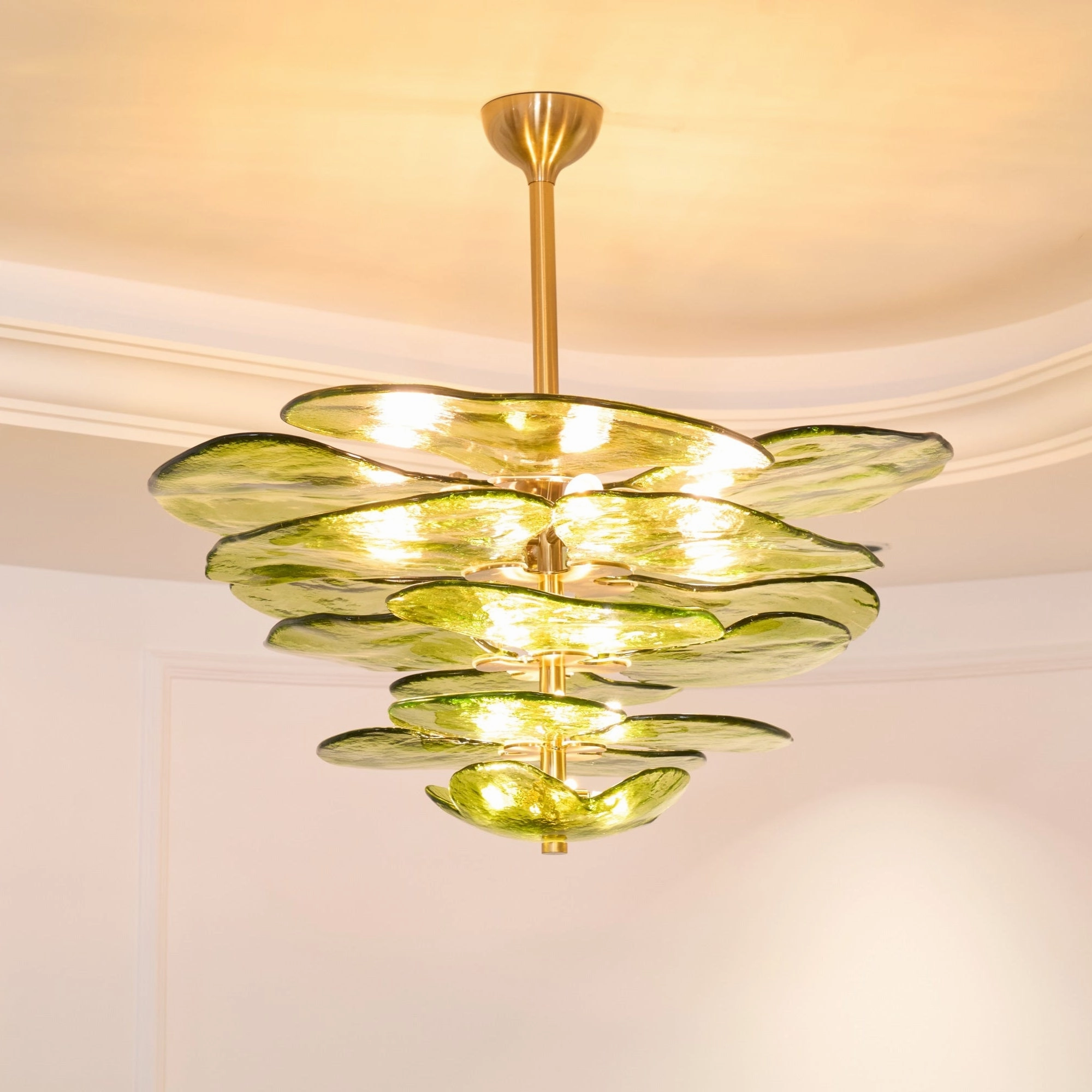 Petals Gold Murano Chandelier
