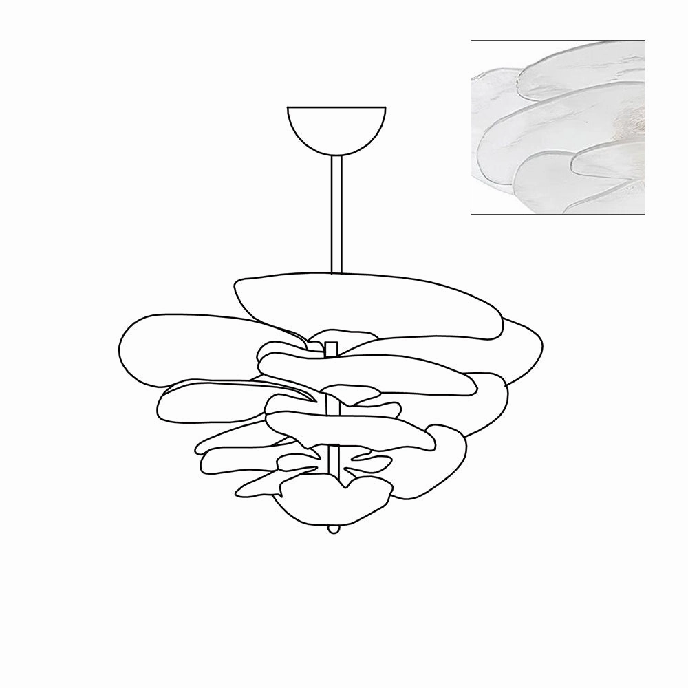 Petals Gold Murano Chandelier