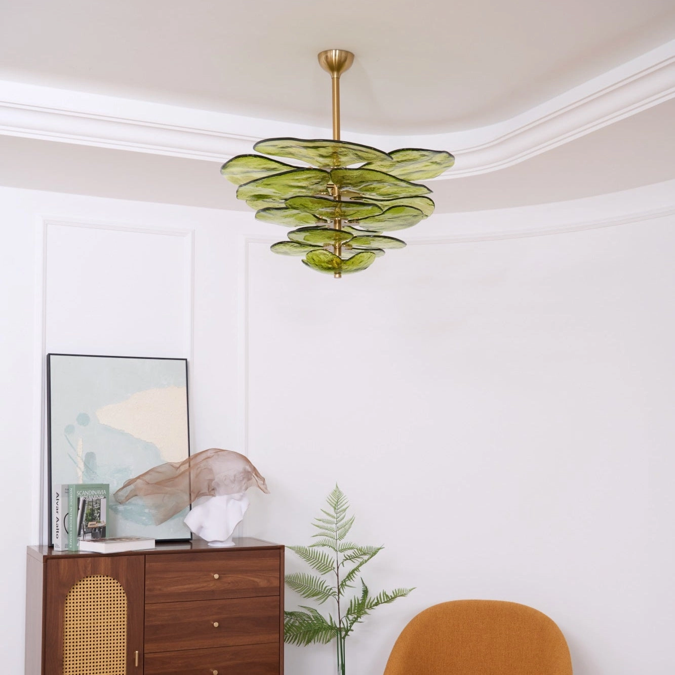 Petals Gold Murano Chandelier