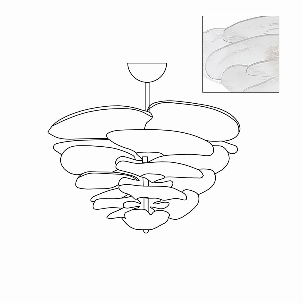 Petals Gold Murano Chandelier