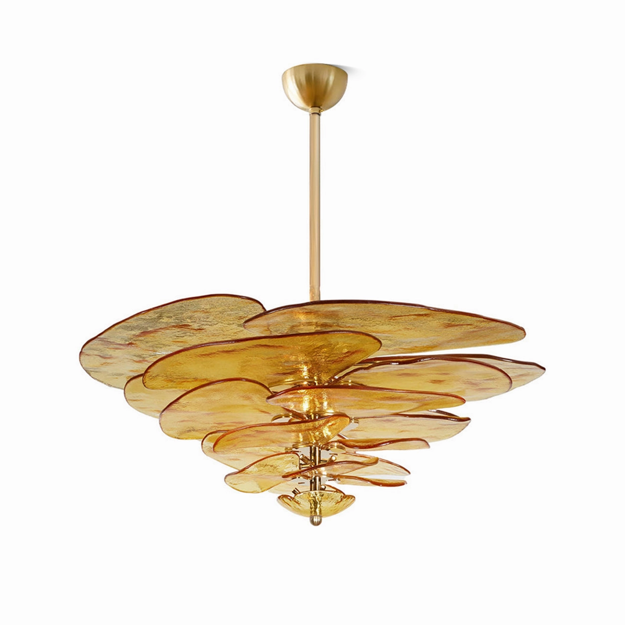 Petals Gold Murano Chandelier