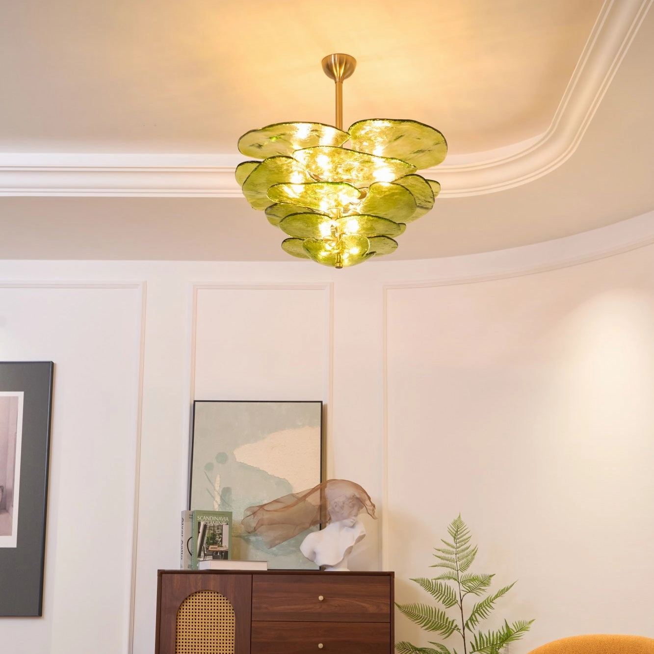 Petals Gold Murano Chandelier