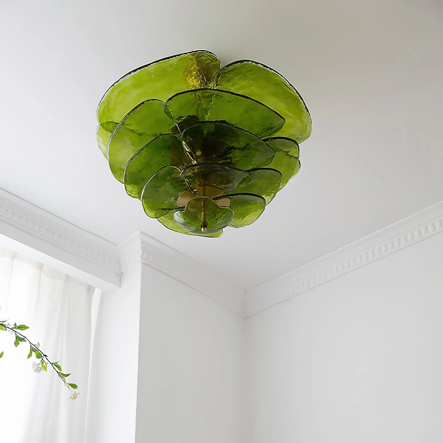Petals Gold Murano Chandelier