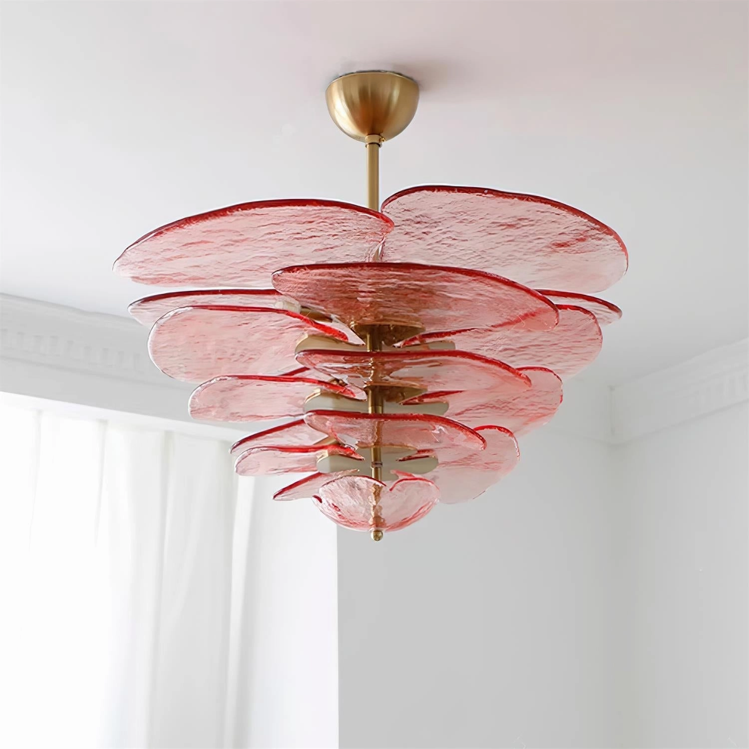 Petals Gold Murano Chandelier