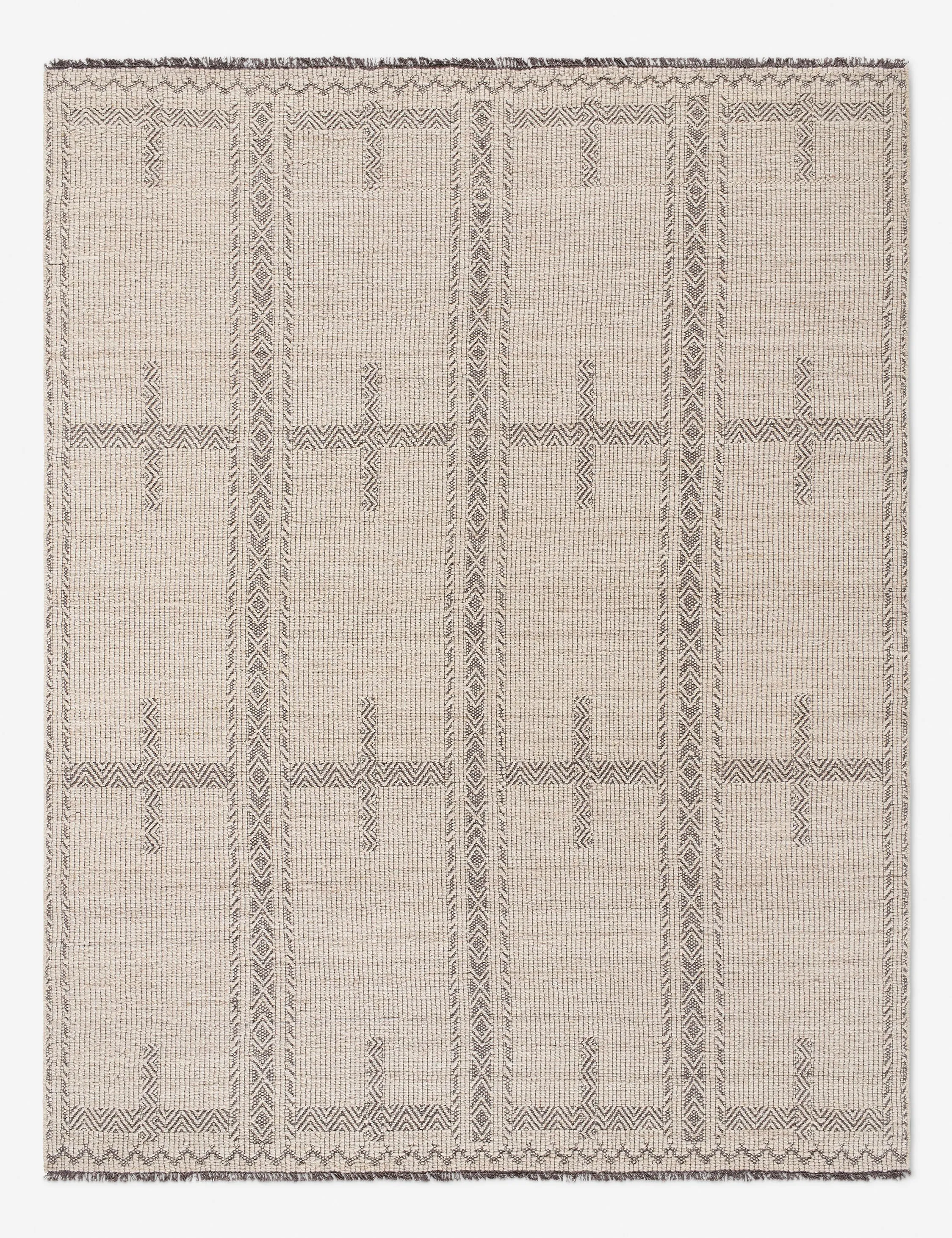 Picallo Handwoven Wool Rugmodern color block patchwork rug