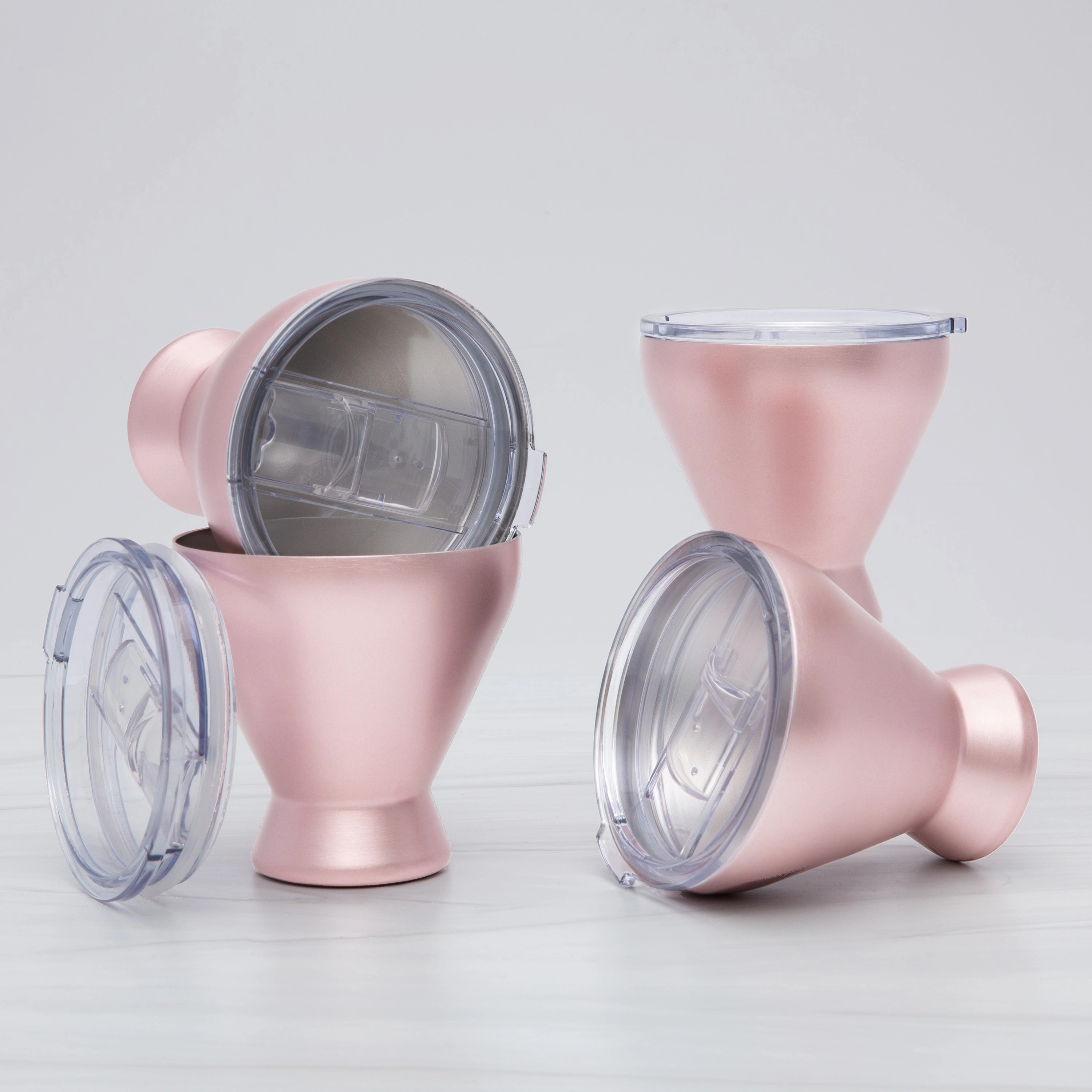Pink Insulated Cocktail Tumblers - Set Of 4glass cups ,personalized mugs 