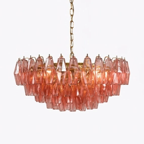 Pink Polygon Drop Chandelierrustic chandelier,bedroom chandelier 