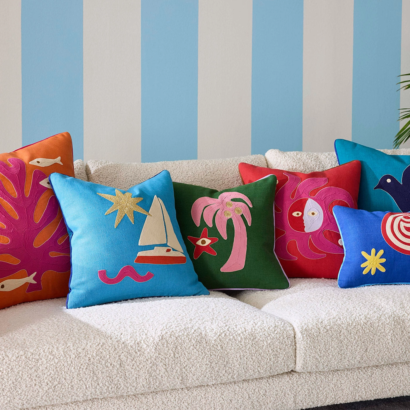 Playa Palm Tree Pillow