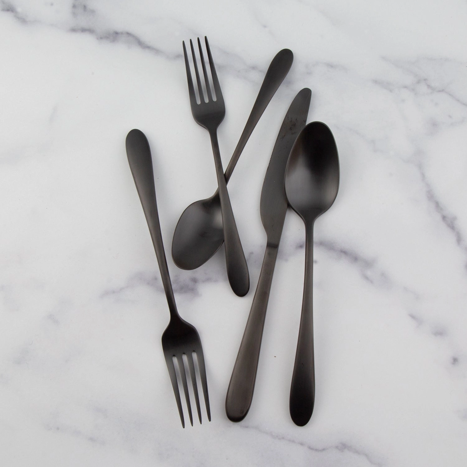 Poet Black Satin 20 Piece Flatware Seteco-friendly bamboo fiber tableware set 
