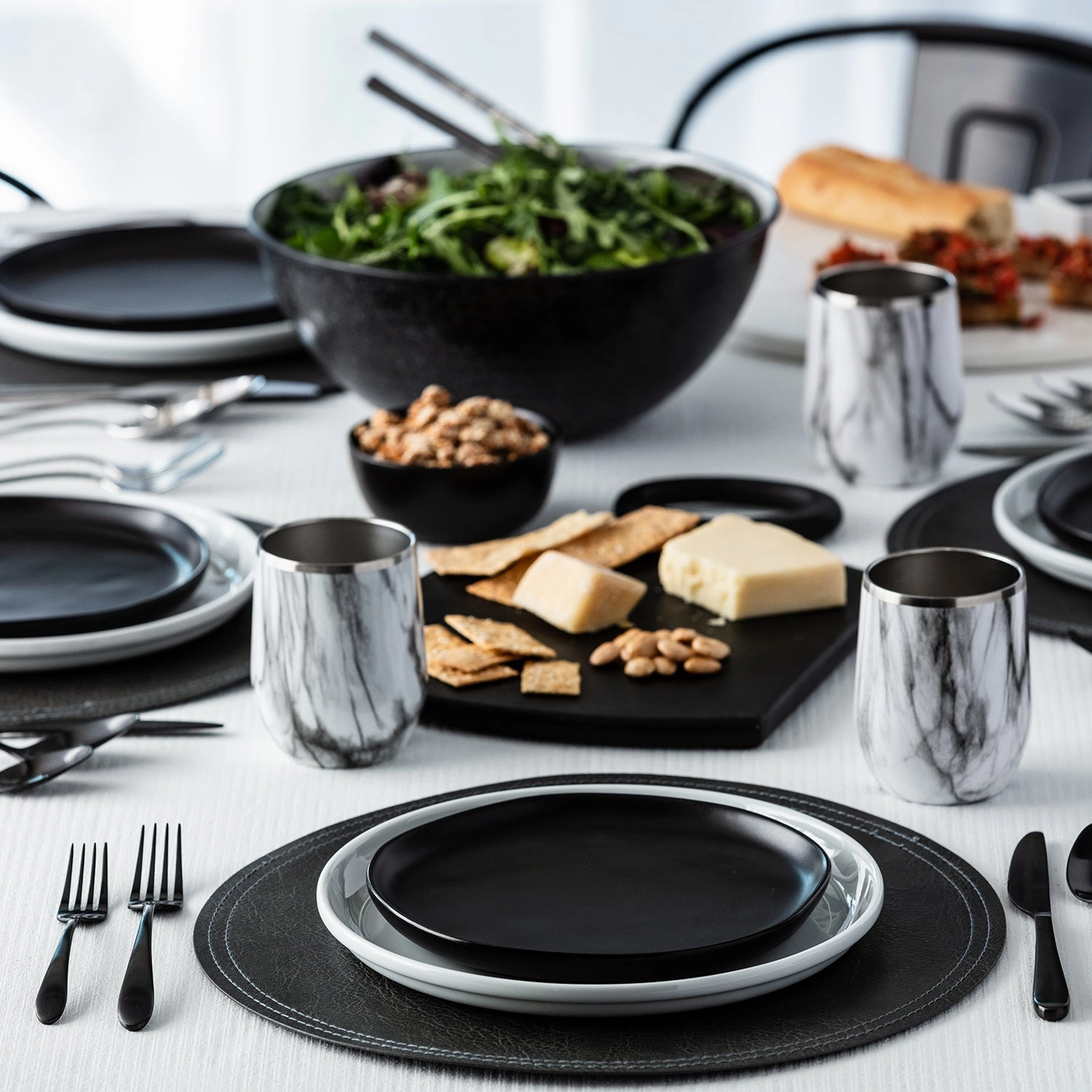 Poet Black Satin 20 Piece Flatware Set