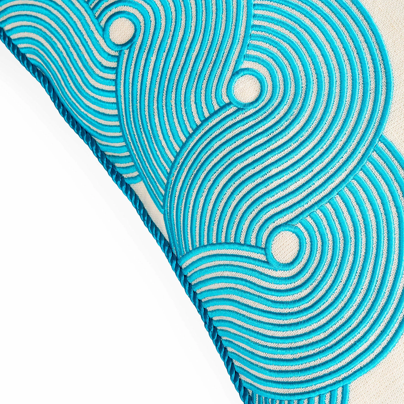 Pompidou Aqua Half Circles Pillow