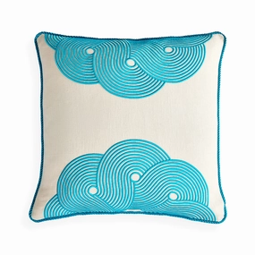 Pompidou Aqua Half Circles Pillowbedding sets ,throw blankets 