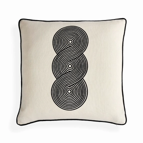 Pompidou B&W Loops Circles Pillowbedding sets ,throw blankets 