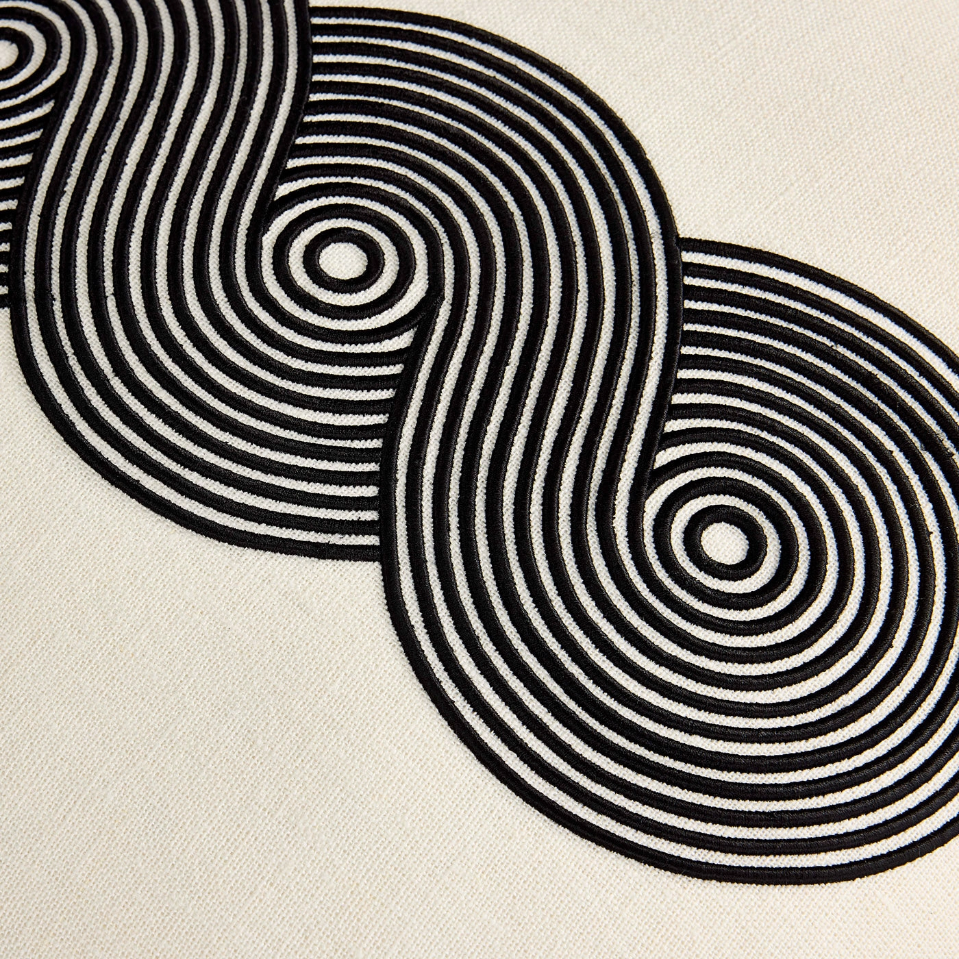 Pompidou B&W Loops Circles Pillow