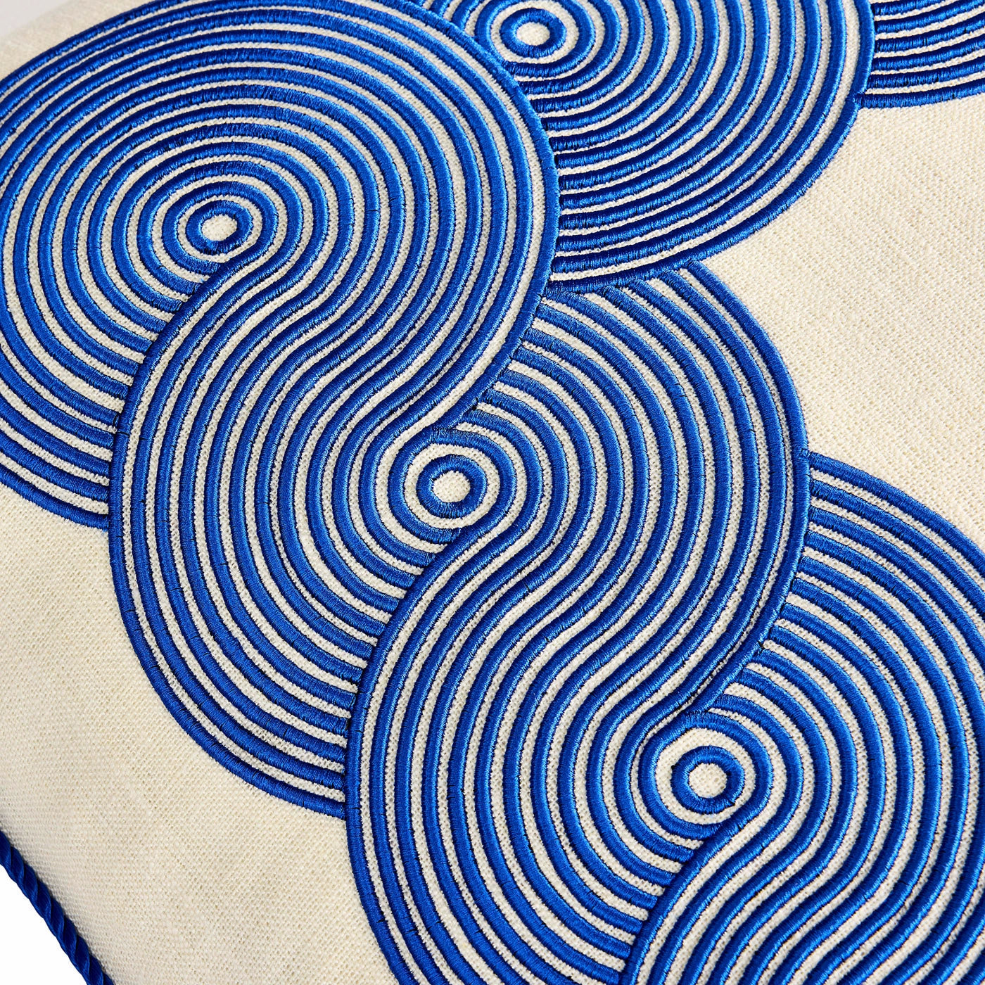 Pompidou Cobalt Border Pillow