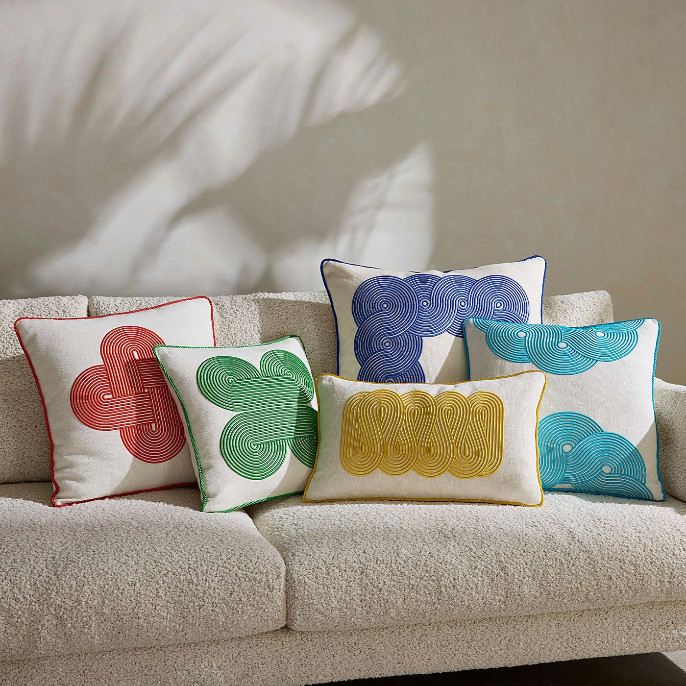 Pompidou Cobalt Border Pillow