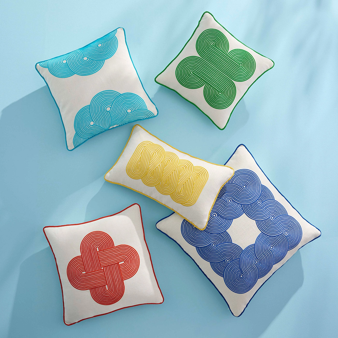 Pompidou Cobalt Border Pillow