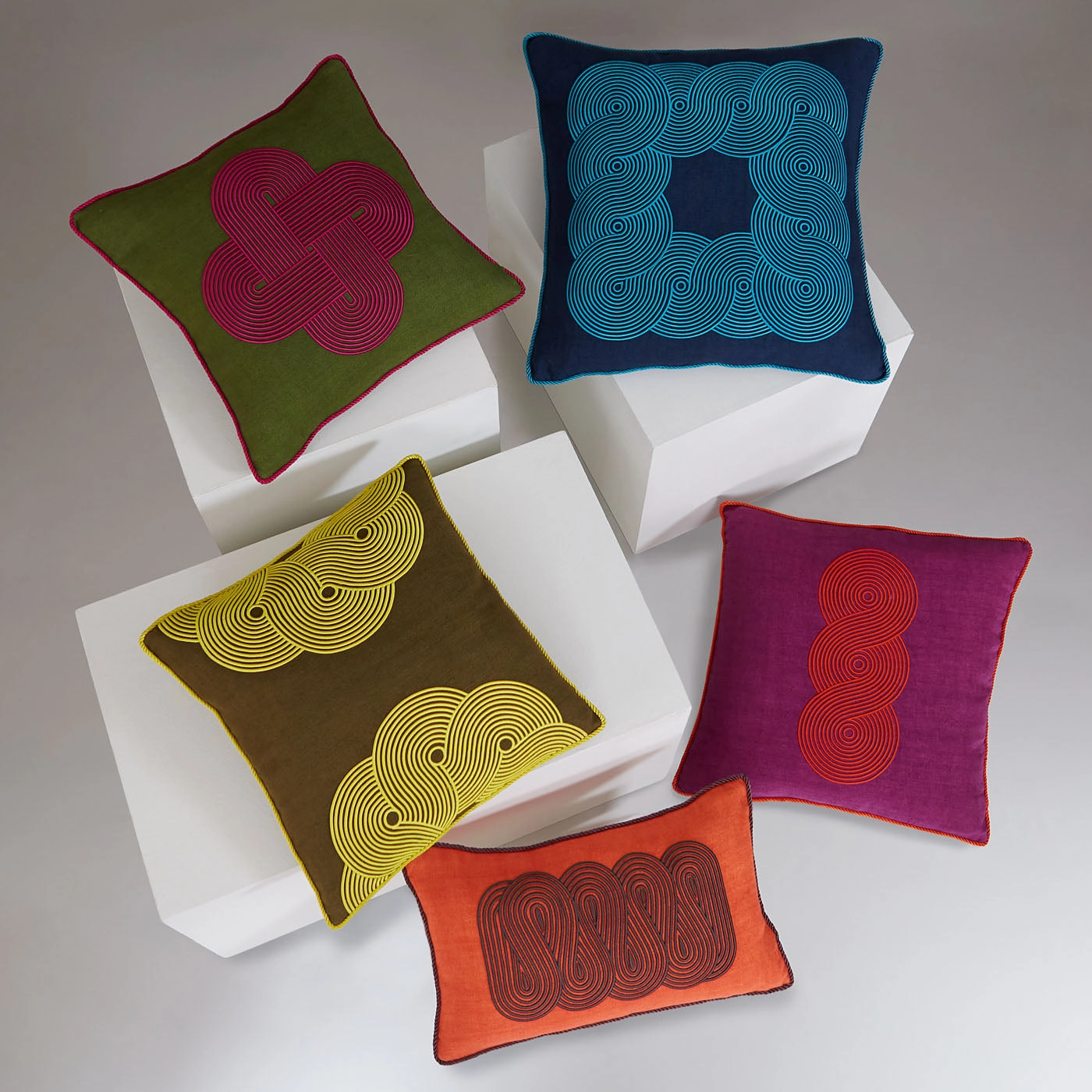 Pompidou Fuchsia Loops Pillow