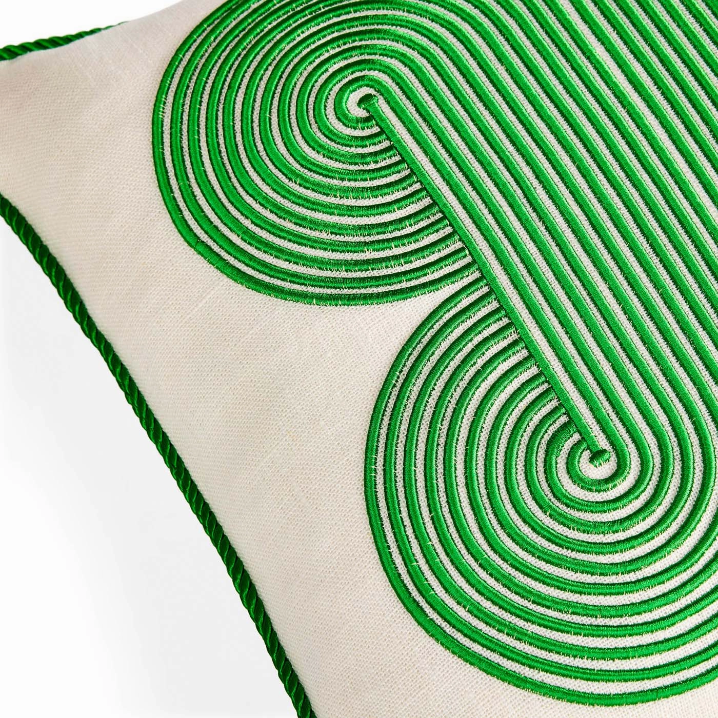 Pompidou Green Quatrefoil Pillow