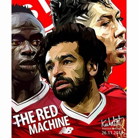 Pop Art Poster Wall Decoration Drawing Mo Salah Sadio Mane Roberto Firminomodern abstract painting decor