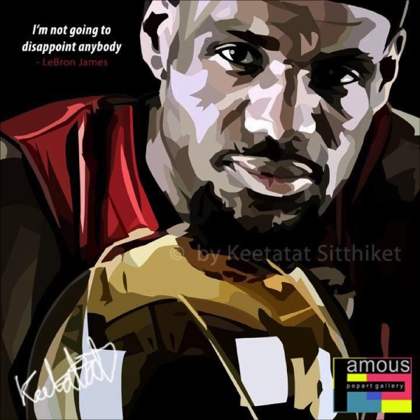 Pop Art Poster Wall Decoration Drawing NBA LeBron Jamesmodern abstract painting decor