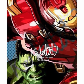 Pop Art Poster Wall Decoration Marvel Hulkbuster Vs Hulkmodern abstract painting decor