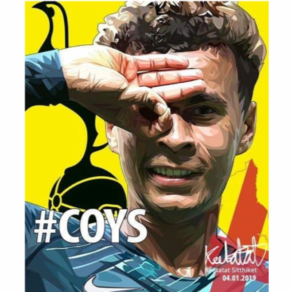 Pop Art Wall Decoration Drawing  (Dele Alli - #COYS)modern abstract painting decor