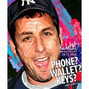 Pop Art Wall Decoration Drawing (Adam Sandler - Phone? Wallet? Key?) modern abstract painting decor
