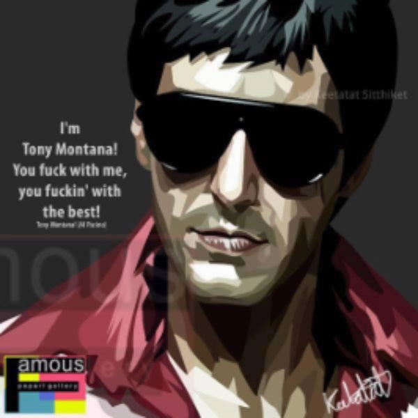 Pop Art Wall Decoration Drawing (Al Pacino - Tony Montana)modern abstract painting decor