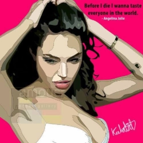 Pop Art Wall Decoration Drawing (Angelina Jolie)modern abstract painting decor