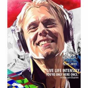 Pop Art Wall Decoration Drawing (Armin van Buuren - Live life intensely you're only here once) modern abstract painting decor