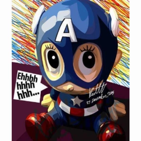 Pop Art Wall Decoration Drawing (Baby Captain America)  marvelmodern abstract painting decor