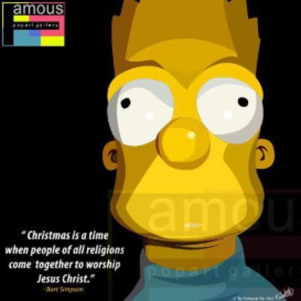 Pop Art Wall Decoration Drawing (Bart Simpson) modern abstract painting decor