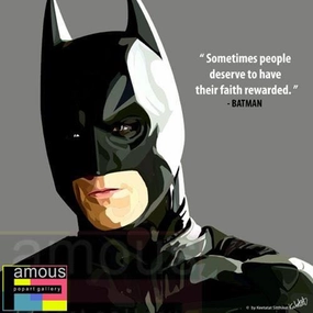 Pop Art Wall Decoration Drawing (Batman - Grey)modern abstract painting decor