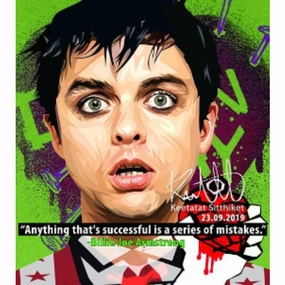 Pop Art Wall Decoration Drawing (Billie Joe Armstrong - Anything that's successful is a series of mistakes) modern abstract painting decor
