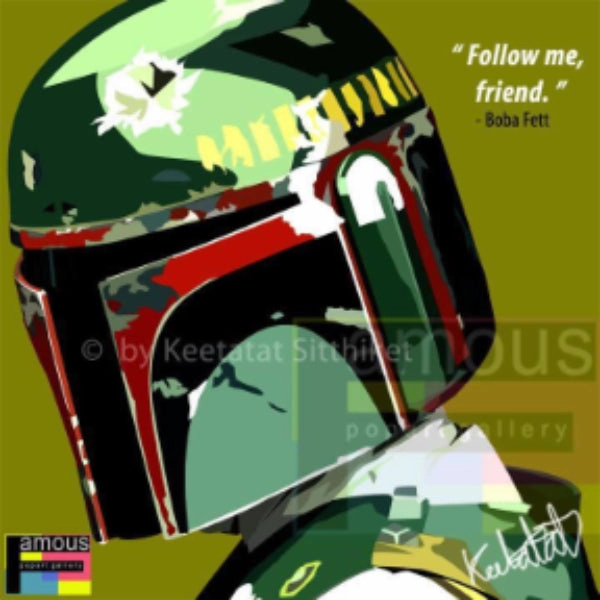 Pop Art Wall Decoration Drawing (Boba Fett)  modern abstract painting decor