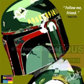 Pop Art Wall Decoration Drawing (Boba Fett)  modern abstract painting decor