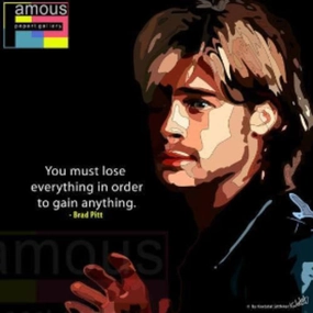 Pop Art Wall Decoration Drawing (Brad Pitt You must love)modern abstract painting decor