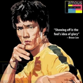Pop Art Wall Decoration Drawing (Bruce Lee - Blackmodern abstract painting decor