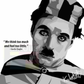 Pop Art Wall Decoration Drawing (Charlie Chaplin)modern abstract painting decor