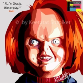 Pop Art Wall Decoration Drawing (Chucky)Child's Play modern abstract painting decor