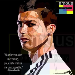 Pop Art Wall Decoration Drawing (Cristiano Ronaldo - Your Love Makes)modern abstract painting decor