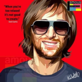 Pop Art Wall Decoration Drawing (David Guetta) modern abstract painting decor