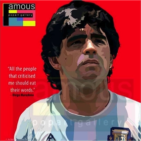 Pop Art Wall Decoration Drawing (Diego Maradona)modern abstract painting decor
