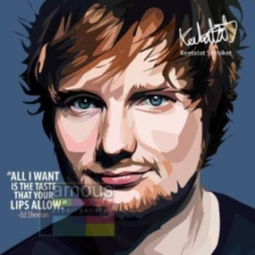 Pop Art Wall Decoration Drawing (Ed Sheeran) modern abstract painting decor