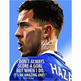 Pop Art Wall Decoration Drawing (Eden Hazard)modern abstract painting decor