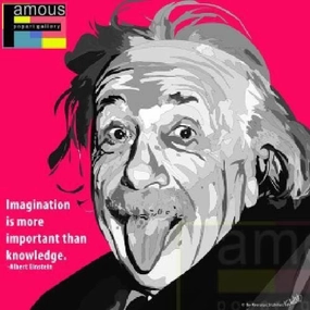 Pop Art Wall Decoration Drawing (Einstein pink)modern abstract painting decor